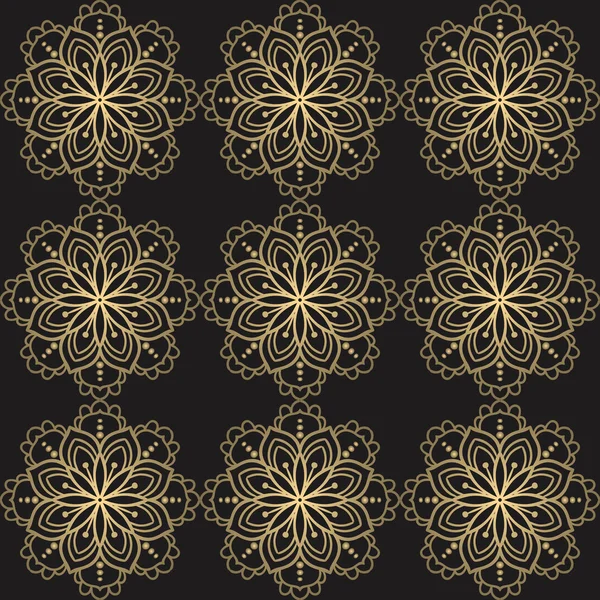 Design of golden flowers — ストックベクタ