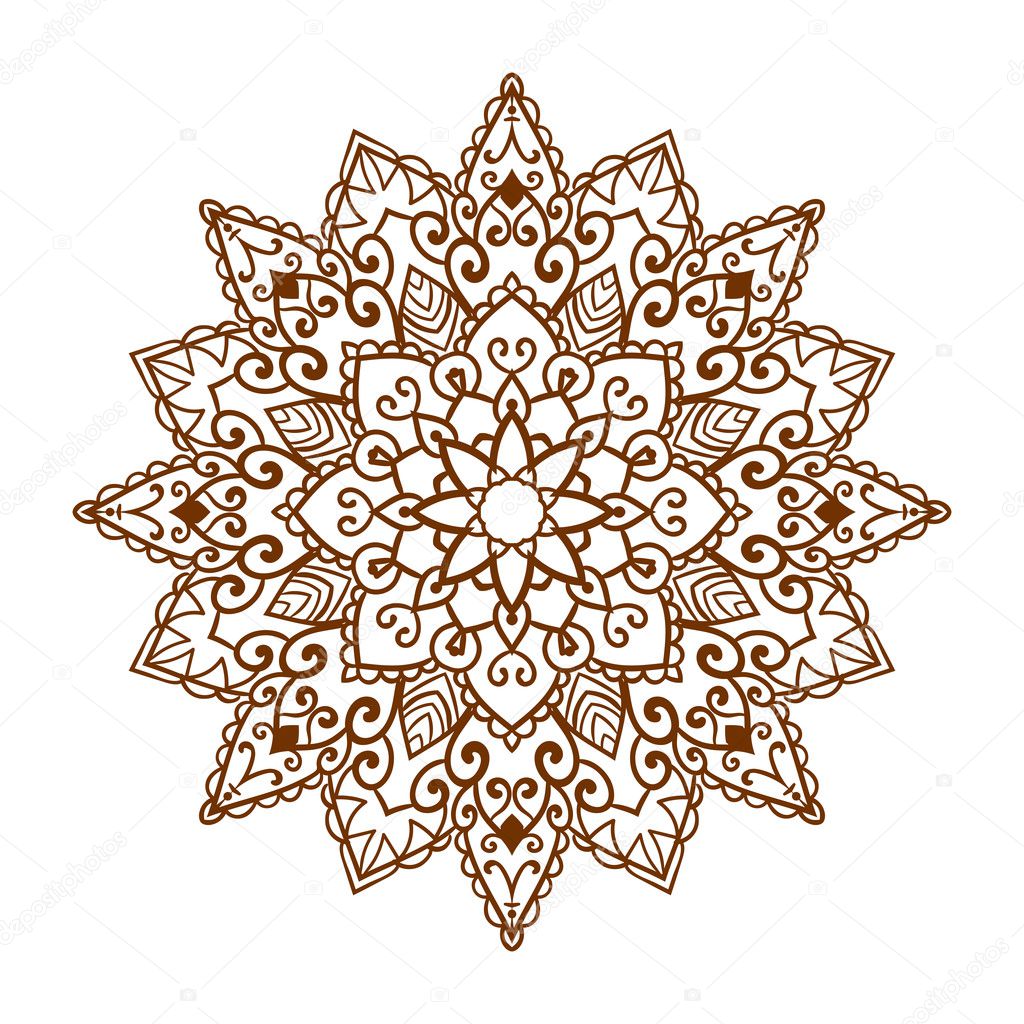 Download Design of cute brown mandala — Stock Vector © mariiasem ...