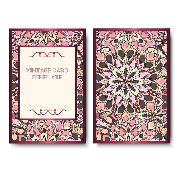 Vintage flowers card — Stock Vector