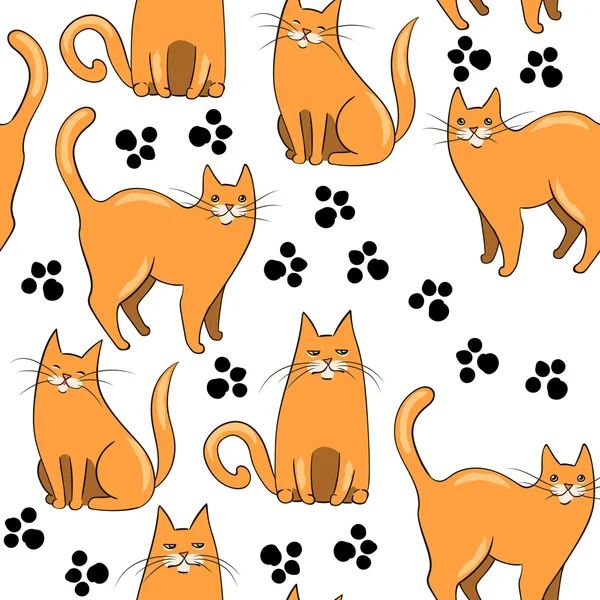 Design von niedlichen Katzen — Stockvektor