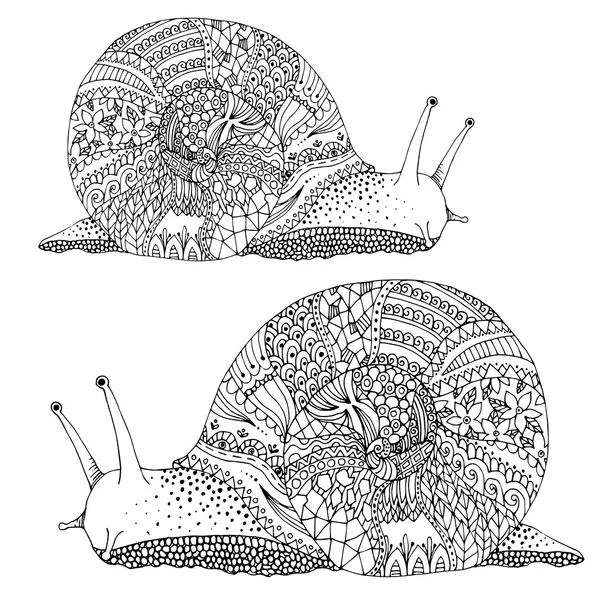 Design von süßen Schnecken — Stockvektor