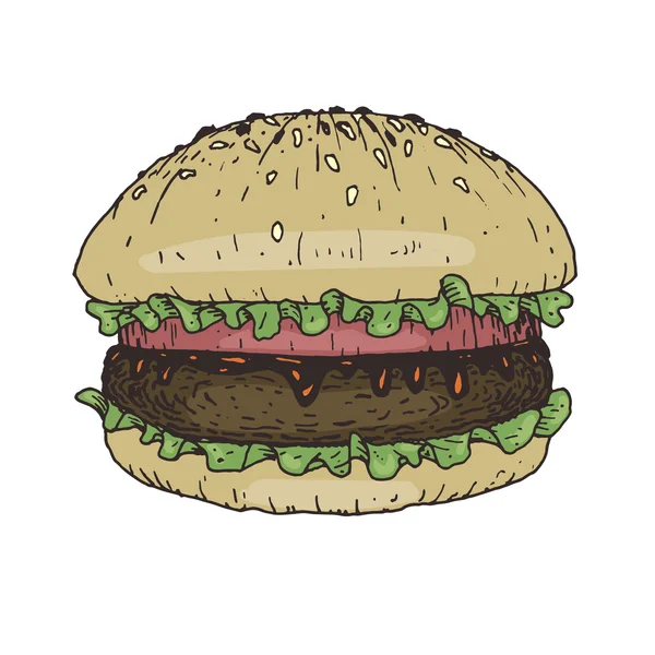 Design de hambúrguer sabor —  Vetores de Stock