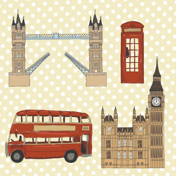 Cute london card — Διανυσματικό Αρχείο