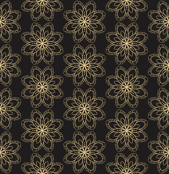 Design of golden flowers — ストックベクタ