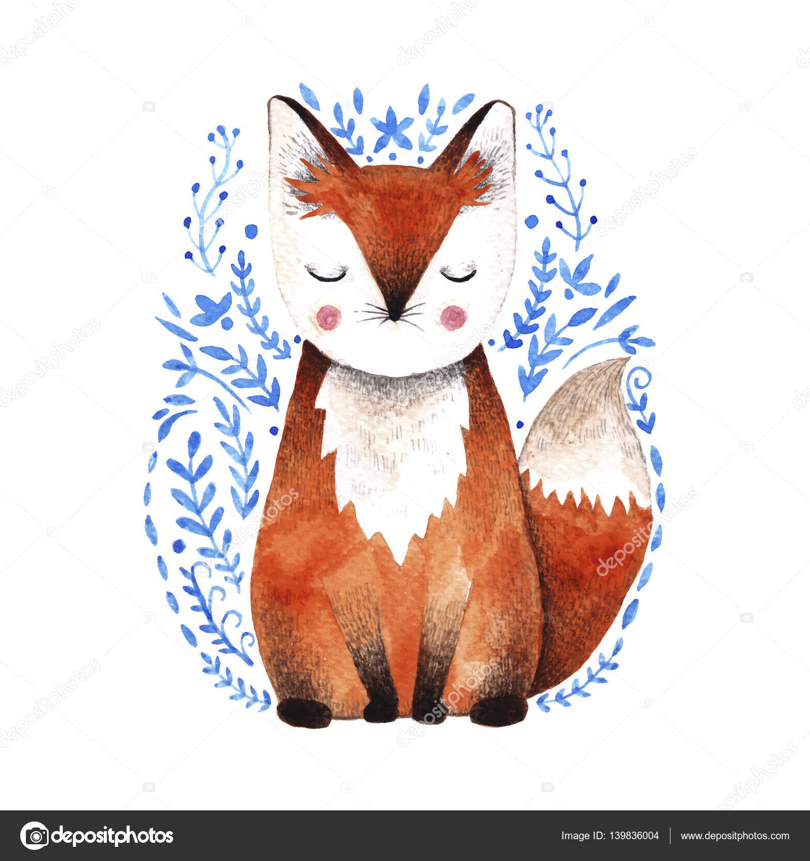 Raposa em aquarela #raposa #arte #ilustração #aquarela #fox #watercolor