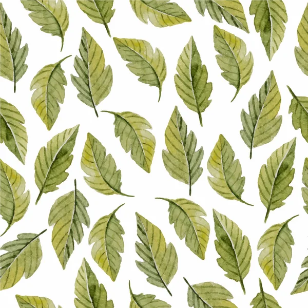 Watercolor seamless botanical pattern. — Stock Vector