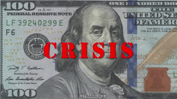 Ritratto Benjamin Franklin Una Banconota Cento Dollari Con Firma Rossa — Video Stock