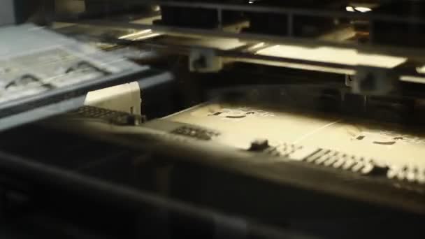 Máquina de imprensa de escritório de impressão — Vídeo de Stock