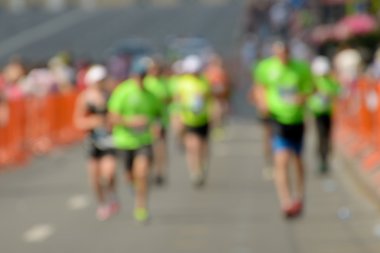 Event'de çalışan sporcular.