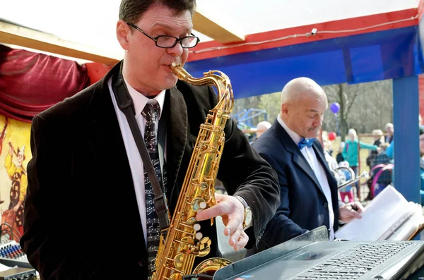 Live-Musiker für das Publikum — Stockfoto