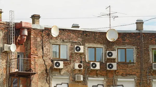 Zdi městské domy. — Stock fotografie