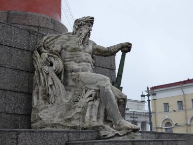 Deniz feneri sütun heykel.