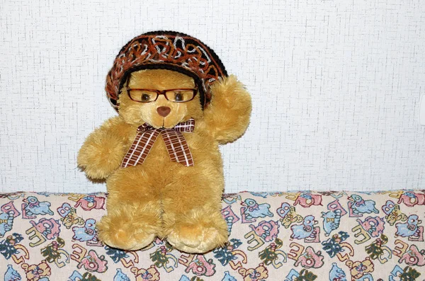 Gele teddy bear. — Stockfoto