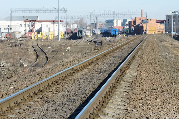 Rails on the railroad. — Stock Photo, Image