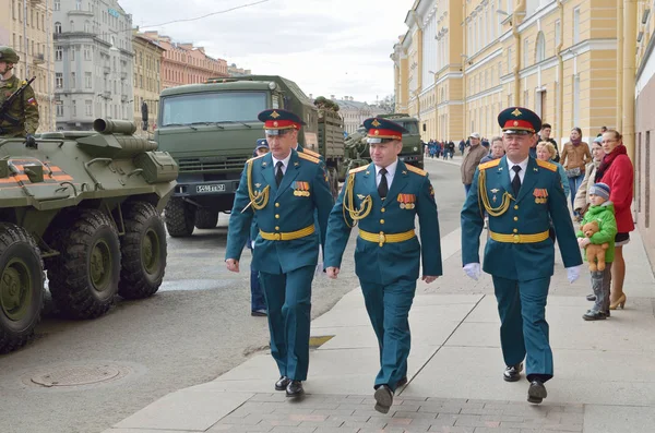 Vorbereitung auf die Siegesparade. — Stockfoto