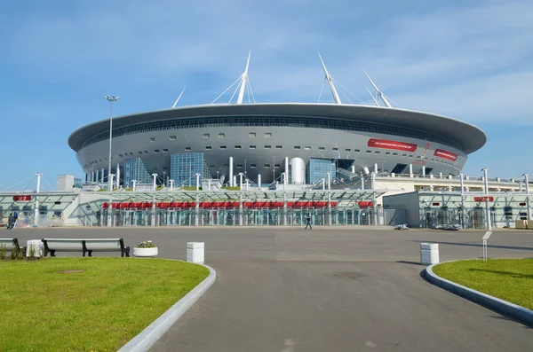 Футбольный стадион на чемпионат мира 2018 в Санкт-Петербурге . — стоковое фото