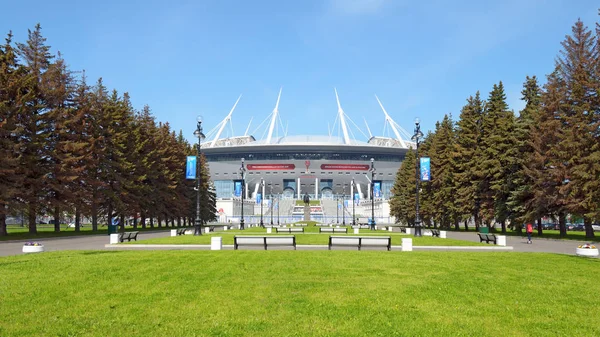 Fußballstadion für die WM 2018 in St. Petersburg. — Stockfoto