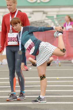 Sporcular maratondan sonra rahatla .