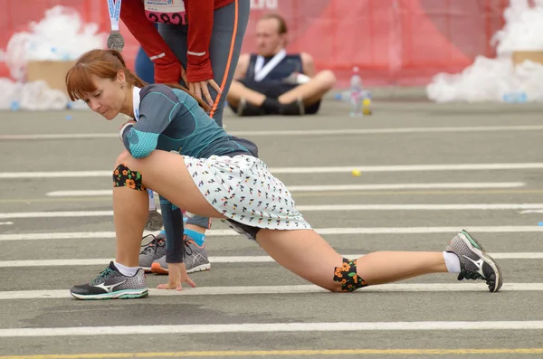 Sporcular maratondan sonra rahatla .