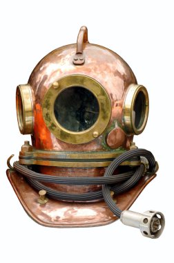 Dalgıç metal kask.