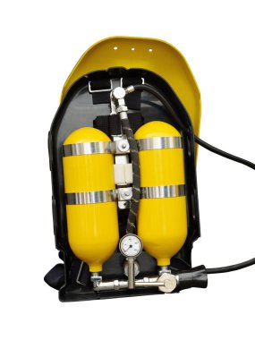 Dalış için oksijen ile silindir.