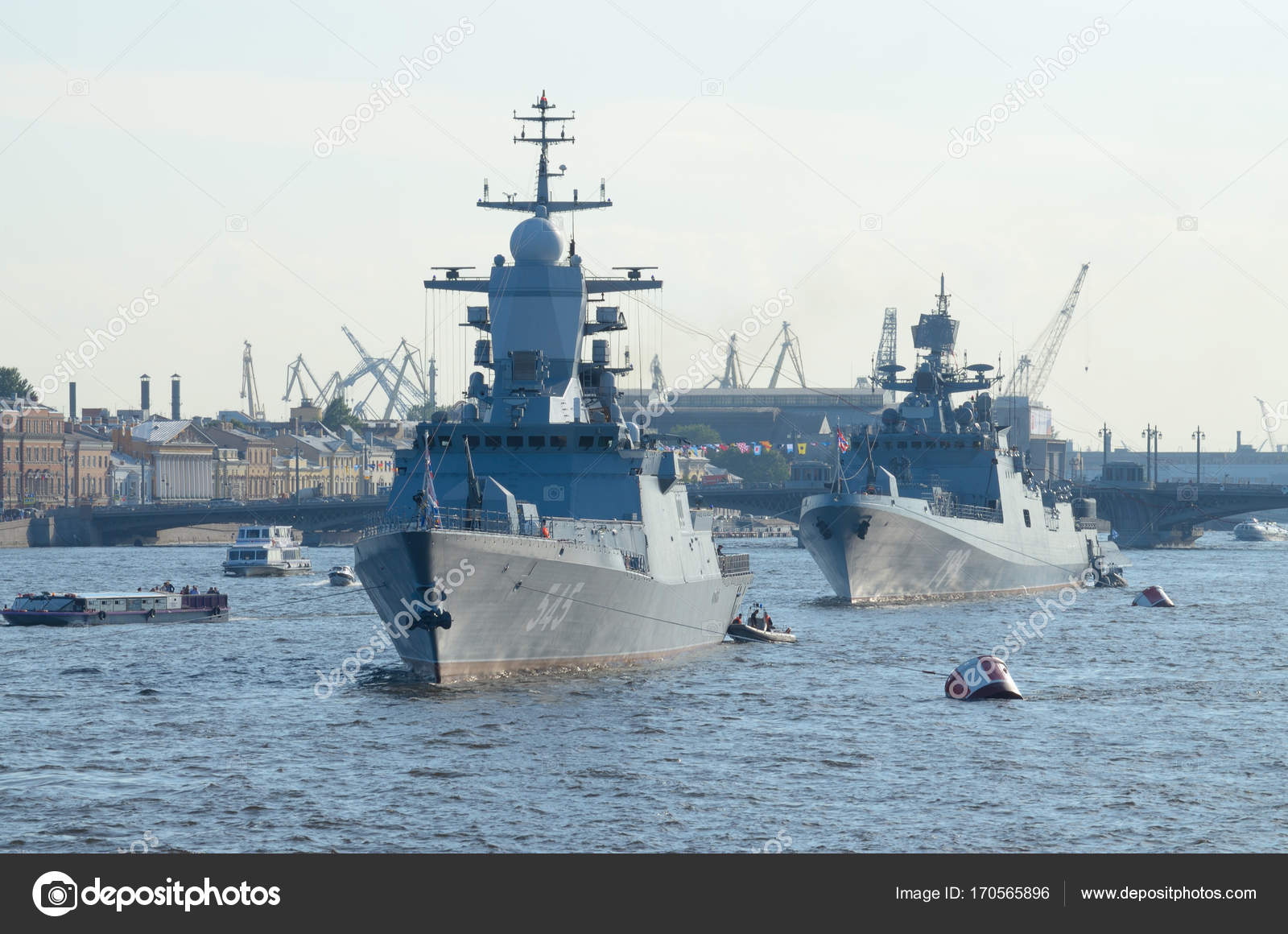 Parade Of The Navy In St. Petersburg. – Stock Editorial Photo.