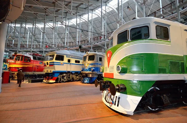 O Museu do transporte ferroviário . — Fotografia de Stock