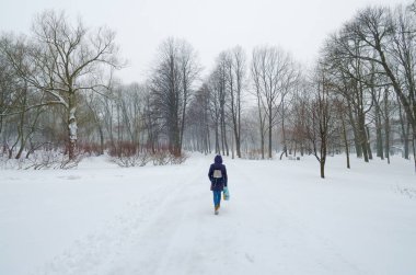 Kış sıkıcı hava ile.