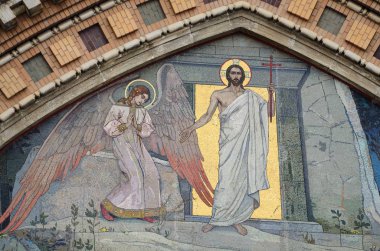 İsa Mesih'in görüntü tapınağın duvarlarında.