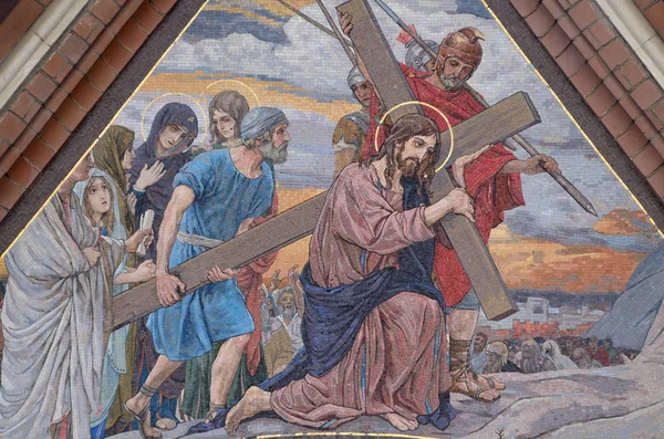 Obraz Jezusa Chrystusa na ścianach świątyni. — Zdjęcie stockowe