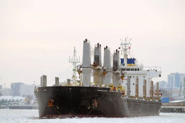 Ein riesiges Schiff mit Ladung. — Stockfoto