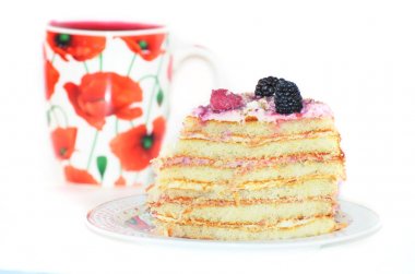 Berry Pasta krema ile.