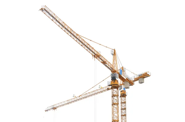 Construction crane on white background. — Stock Photo, Image
