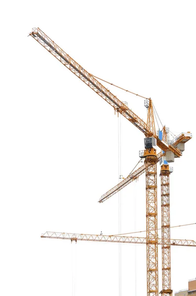 Construction crane on white background. — Stock Photo, Image