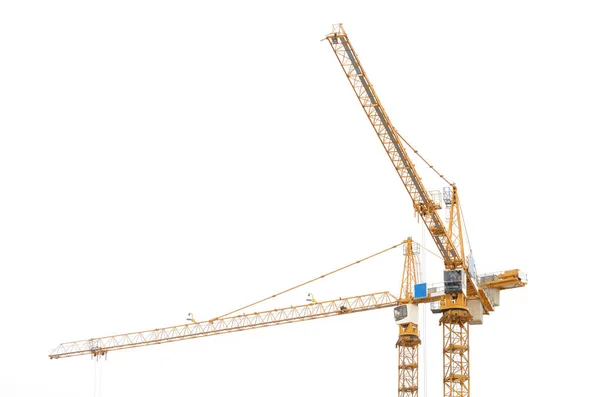 Construction crane on white background. — Stock Photo, Image