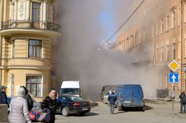 Bir atılım bir Isıtma sıcak su ile ana.