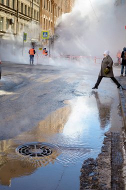 Bir atılım bir Isıtma sıcak su ile ana.