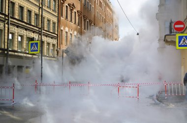 Bir atılım bir Isıtma sıcak su ile ana.