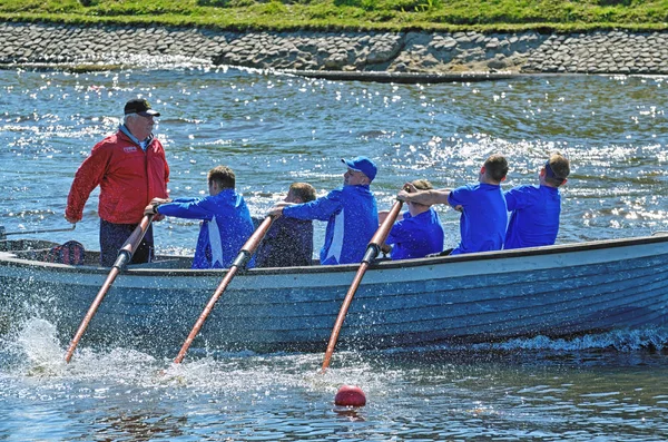 San Petersburgo Rusia Mayo 2018 Competiciones Baño Barcos Velocidad Navegación —  Fotos de Stock