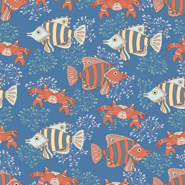 Farklı deniz hayvanları ile Seamless Modeli