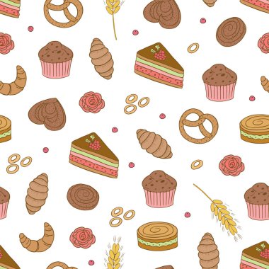 Ekmek ve tatlıyla kusursuz desen