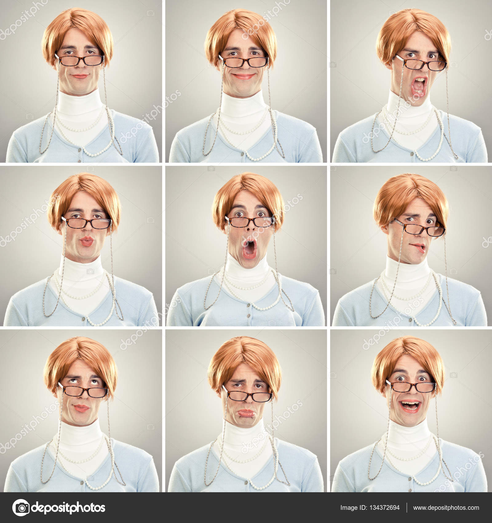 Ugly Orange Hair Ugly Orange Hair Old Caucasian Woman Teacher