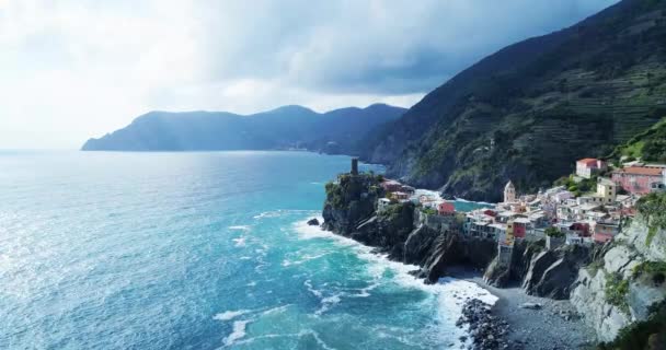 旅游地标目的地 Vernazza — 图库视频影像