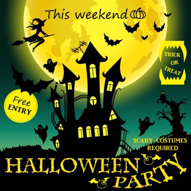 Cadılar Bayramı partisi. vektör illüstrasyonu