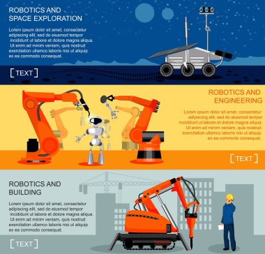 Robotik ve otomasyon yatay Banner ayarla