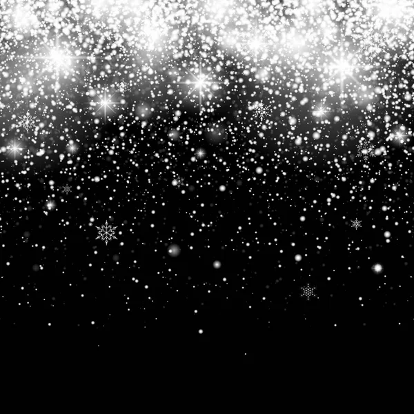Noël mousseux transparent Chute de neige . — Image vectorielle