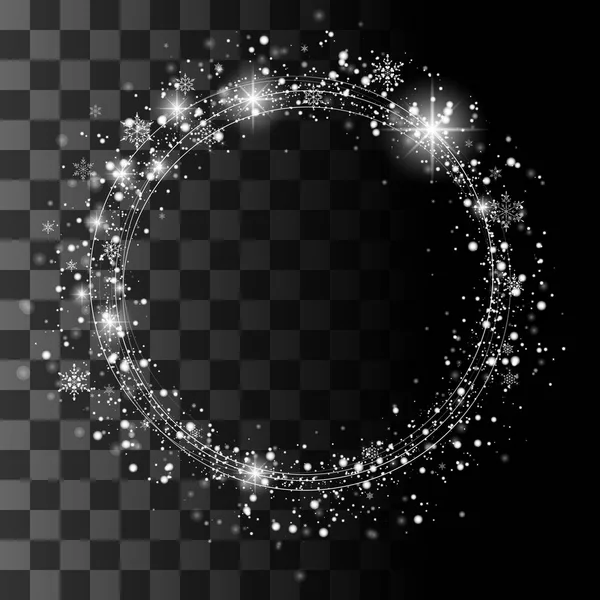 Le cercle des flocons de neige — Image vectorielle