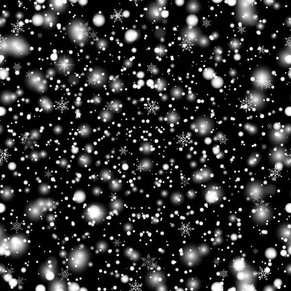 Kerstmis transparante sneeuwval mousserend. — Stockvector