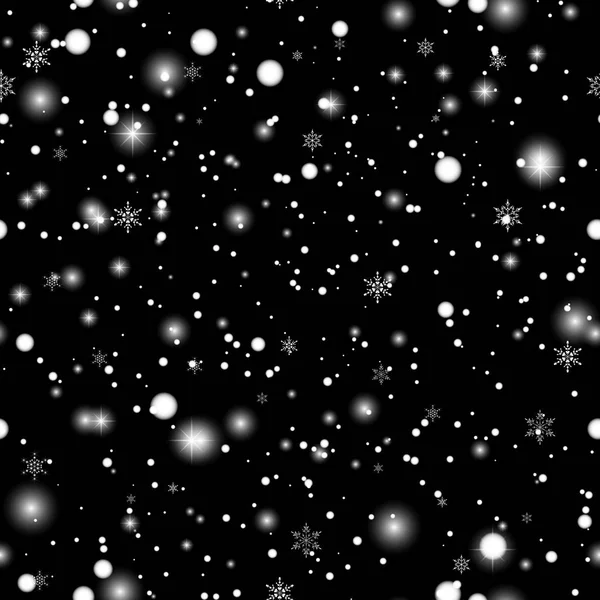 Karácsonyi csillogó átlátszó havazás. — Stock Fotó