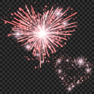 Vektör tatil valentine havai fişek